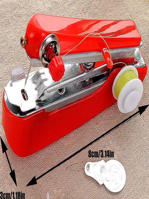Máquina de coser portátil, Mini máquina de coser Manual para ropa, costura  de mano Simple, herramienta